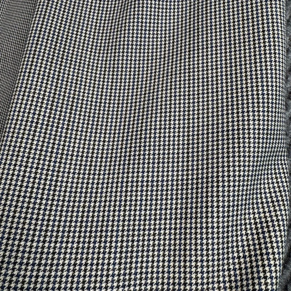Vintage Stafford Blazer Mens 43R Grey Houndstooth Worsted Wool‎ Blend Sport Coat